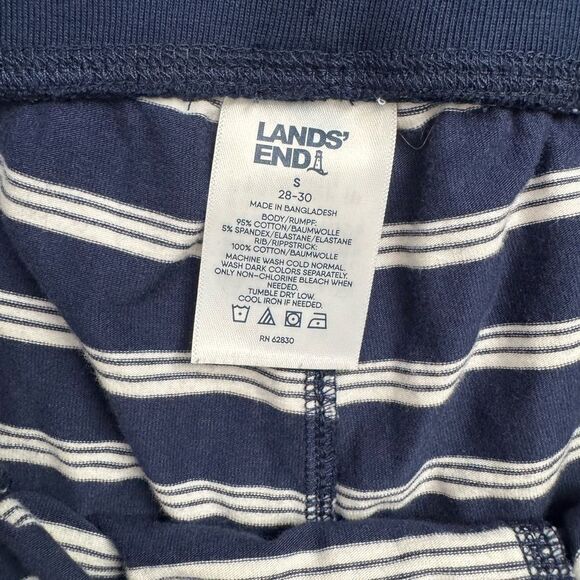 Lands End Sea Navy Founders Stripe Men's Lounge Pajama Bottoms - Picture 3 of 6